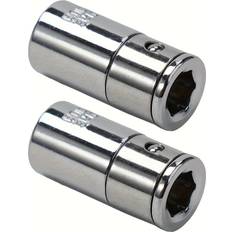 2pcs 1/4 Inch Square Drive To 1/4 Hex Shank Converter