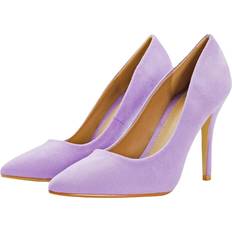 Men - Slip-On Heels & Pumps Where's That From Suede High Heel Court Pumps - Uk Purple