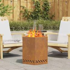 Latitude Run Fire Pit Black Cold-Rolled Steel Brown 51cm