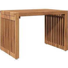 Teak Outdoor Side Tables Norden Home Garden Manual Brown 90 x 50 x 36 cm Outdoor Side Table