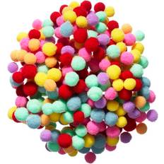 Pom poms på rea Panduro Hobby Pom Pom Mix Pastellfärger Mini Ø5 7 mm 400 st