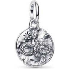 Pandora Infinity Snake Medallion Charm Sterling Silver Cubic Zirconia - Clear