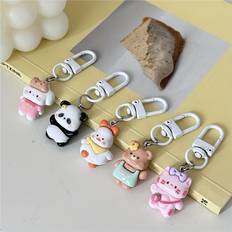 Cute Cartoon Animal Keychains Resin Alloy - Multicolor