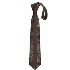 Paisley Ties BearLad Men's Tie Printed Skinny Tie Fashion Cool Necktie - Brown Bandana