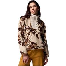 Blomstrede Sweatere Columbia Printed Half Zip Fleece Sportspullover - Cognac/Cappuccino/Mørkebrun/Oliven