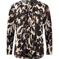 Betty Barclay Överdelar Betty Barclay Pleated Floral Print Blouse - Beige