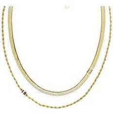 Tommy Hilfiger Women Necklaces Tommy Hilfiger Gold-Plated Stainless Steel Layered Chain Necklace - Gold