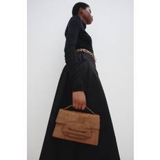 Crossbody Väska Dam - Brun/Krokomönstrad