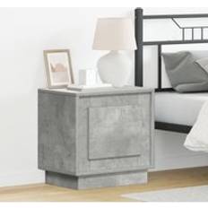 Furniture Berkfield Home Cabinets with LED Lights 2 Pcs Bedside Table