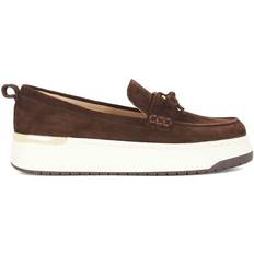 Dune London Glide Suede Loafers - Brown