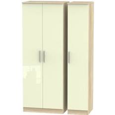 Furniture Ready Assembled 2 U Trent 3 Door Cream Wardrobe