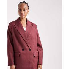 Vero Moda Herr Kavajer Vero Moda Tall Figursydd Kavaj Del Set - Vinröd