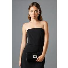 Women Clutches on sale Coast Mandolin Satin Pearl Brooch Clutch Bag - Black