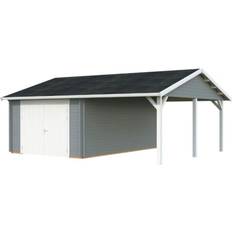 Palmako Garageport Roger 35.2 m² Lysegrå (Areal )