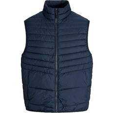 Jack & Jones Blåa Västar Jack & Jones Väst JjeState Packable BW Collar Blå