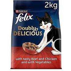 Felix Cats - Dry Food Pets Felix Doubly Delicious Dry Adult Cat Food Beef 2kg