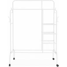 Irons Clothes Racks Relaxdays Double Rail With Wheels Shelves Clothes Rack