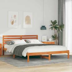 160 cm - 210 cm Senge vidaXL Sengestel Gyldenbrun 160 x 210 cm Massivt Fyrretræ Rammeseng