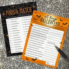 Halloween Drinking Games Shein Halloween Party Games Bundle 20 Dual-Sided Cards