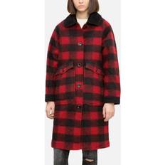 Diesel Vests Diesel W-Dana Womens Waistcoat Single Breasted Trench - Red Buffalo Check