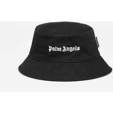 Sort Solhatte Palm Angels Kids Logo Bucket Hat - Black/Off White