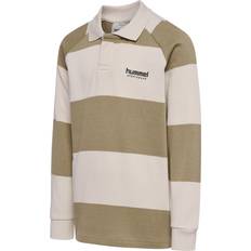 Lange ærmer Polotrøjer Børnetøj Hummel HmlJR Bluse Loose Striped Polo Bluse - Navy