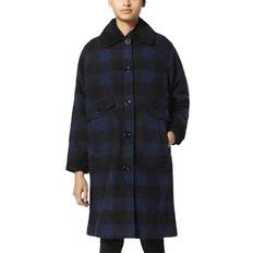 Diesel Vests Diesel W-Dana Womens Waistcoat Single Breasted Trench - Blue Buffalo Check