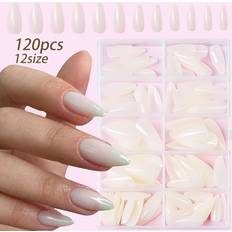 Nagelprodukter Temu Almond Shape Press On Nails Medium Long - 12 Sizes