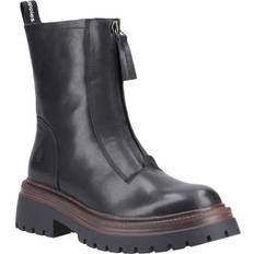 Adult Ankle Boots Hush Puppies Roxanna Leather Zip Boots - Black