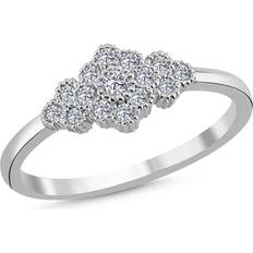 Hvid - Hvidguld Ringe Nuran Athene Fingerring Med I Alt 0 23 Ct Diamonds - NEW