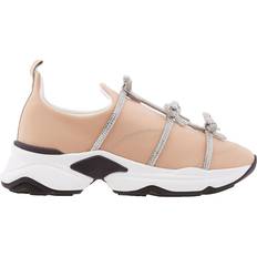 Rhinestone Bow Embellished Sneakers - White