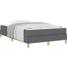 120 cm - 200 cm Kontinentalsenge vidaXL Box Spring Seng Mørkegrå Brun 120 x 200 cm Kontinentalseng