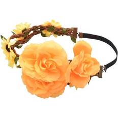 Women - Yellow Headbands Sodial Chrysanthemum Flowers Garland Headband Women