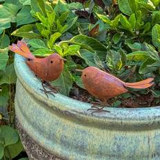 Temu Pair Of Rustic Metal Birds Outdoor