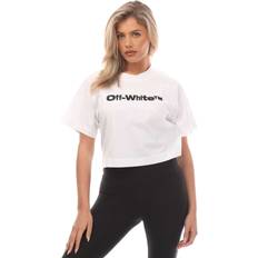 Off-White T-shirts Off-White Bounce Helvetica Crop T-Shirt - White/Black
