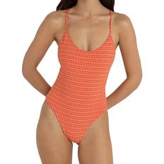 Dam - Rutiga Badkläder Rhythm Lola Check One Piece - Red
