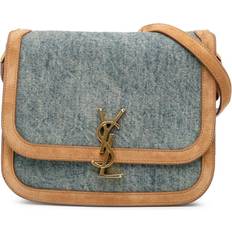 Saint Laurent Vintage Denim Crossbody Väska YSL Logo