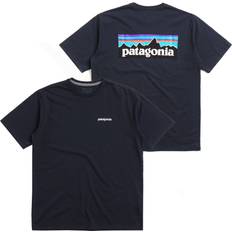 Patagonia Enfärgade T-shirts Patagonia P6 Logo Responsibilitee T-Shirt - Light Blue