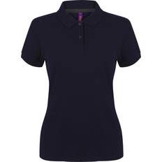 Natural - Women Polo Shirts Henbury Micro-fine Pique Polo Shirt Ladies Smooth Short Sleeve