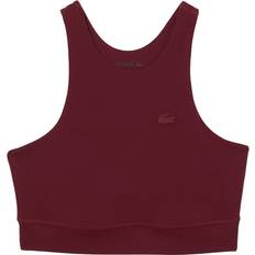 Lacoste BH:ar Lacoste Recycled Polyamide Quick Dry Sports Bra - Burgundy