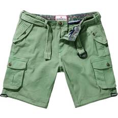 Hit The Action Belted Relaxed Fit Cargo Shorts - Khaki