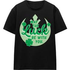 Star Wars Unisex Adult Luck Rebel Sign T-Shirt