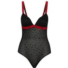 Sportswear Garment Shapewear & Under Garments HUGO Ladies Sporty Lace Bodysuit - Black