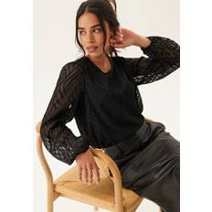 Dam - Slim Blusar Vila Vimika O-Neck Top Blusar Dam - Svart