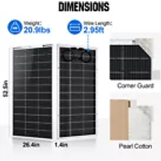 Eco-Worthy 200W 12V Bifacial Mono Solar Panel