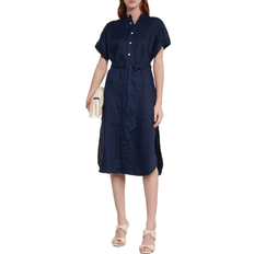 Polo Ralph Lauren Linen Dresses Polo Ralph Lauren Belted Linen Midi Shirtdress Dress