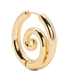 Swirl Hoop Earrings Women Brass - Gold