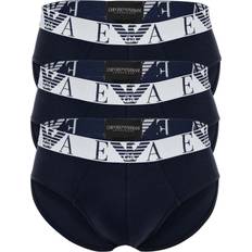 Emporio Armani Underbukser Emporio Armani Slip Tre-pakke Bomuldsbriefs - Blå/Grå