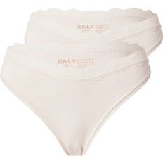 Only Pink Undertøj Only Onlvicky Lace Cheeky Brief 2-Pack - Acc