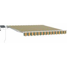 VidaXL Terassmarkiser vidaXL Utfällbar Markis 300 x 250 cm Grön och Gul